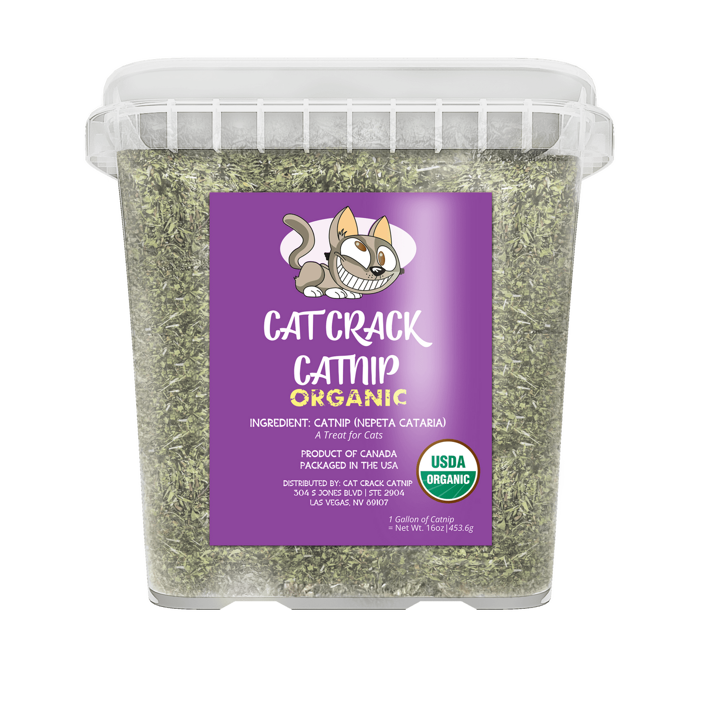 Cat Crack Organic Catnip, 100% Natural Cat Nips Organic Blend That Energizes and Excites Cats, Safe Catnip Treats Used for Cat Play, Cat Training, & New Organic Catnip Toys for Cats - Cat Crack Catnip