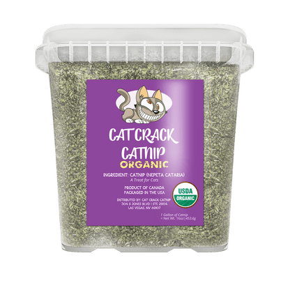 Cat Crack Organic Catnip, 100% Natural Cat Nips Organic Blend That Energizes and Excites Cats, Safe Catnip Treats Used for Cat Play, Cat Training, & New Organic Catnip Toys for Cats - Cat Crack Catnip